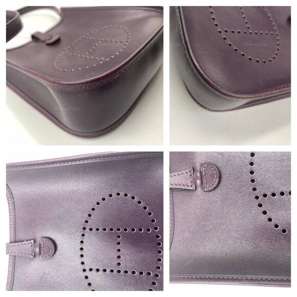 Authentic HERMES Purple Epsom Mini Evelyne TPM Crossbody Bag - Picture 7 of 15